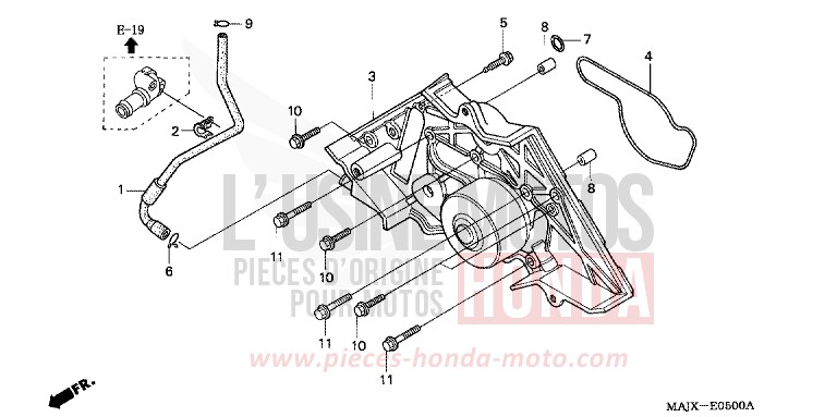 WATER PUMP for Pan-European ABS MIDDY BLUE METTALIC (B162) from 1999